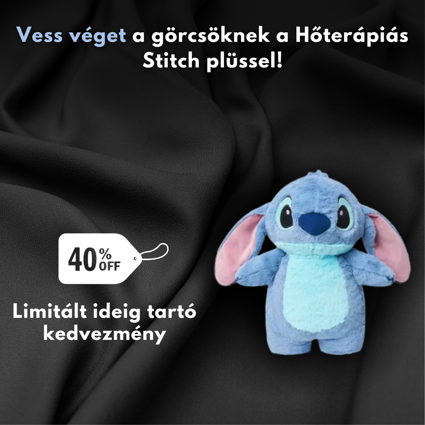 Hőterápiás Stitch plüss